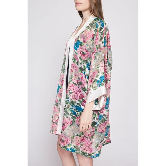 Vintage Gold Label Victoria's Secret Floral Robe One Size Elegant Feminine - Picture 3 of 14